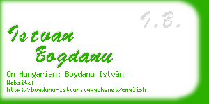 istvan bogdanu business card