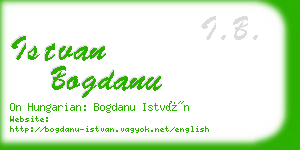 istvan bogdanu business card